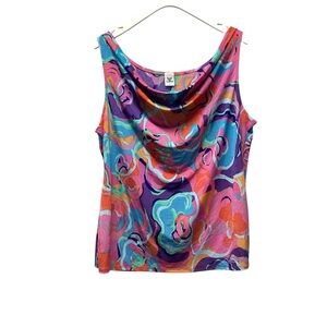 Sew in Love boutique Abstract cowl neck tank size XL